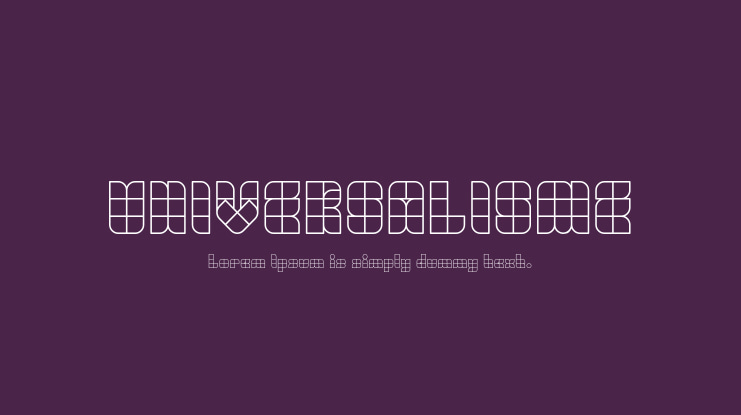 UNIVERSALISME Font Family