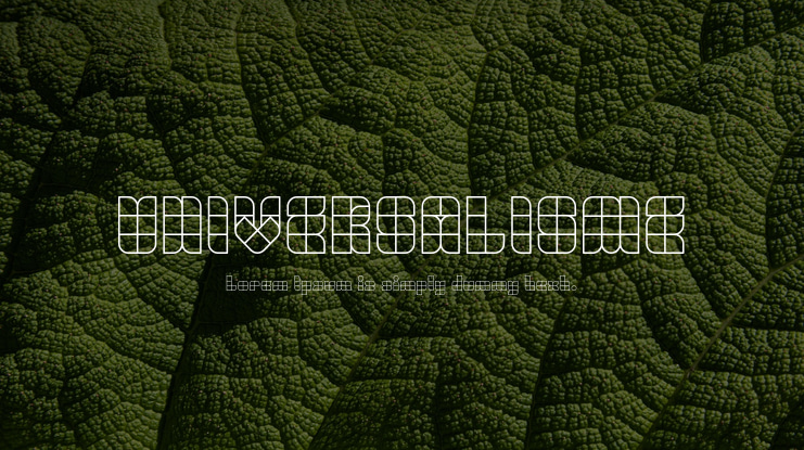UNIVERSALISME Font Family