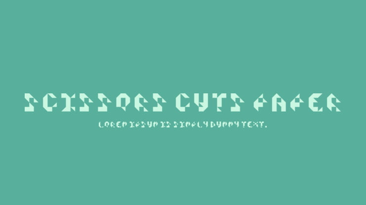 Scissors Cuts Paper Font