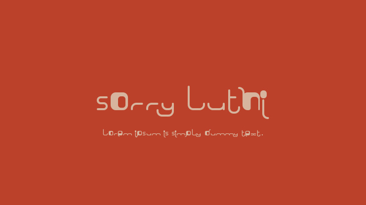 Sorry Luthi Font