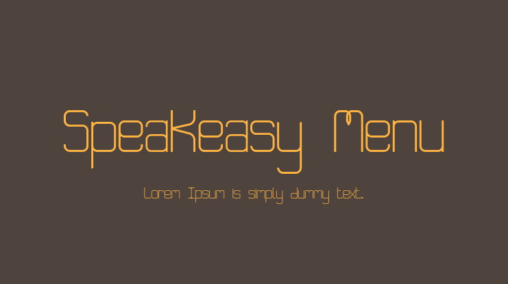 Speakeasy Menu Font