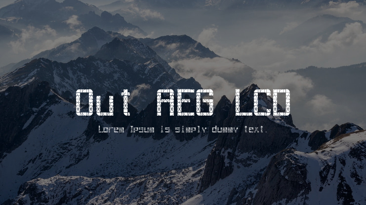 Out AEG LCD Font
