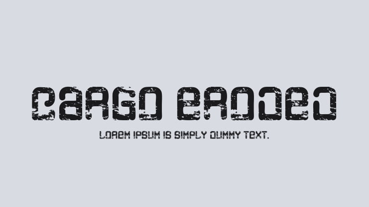 Cargo eroded Font Family