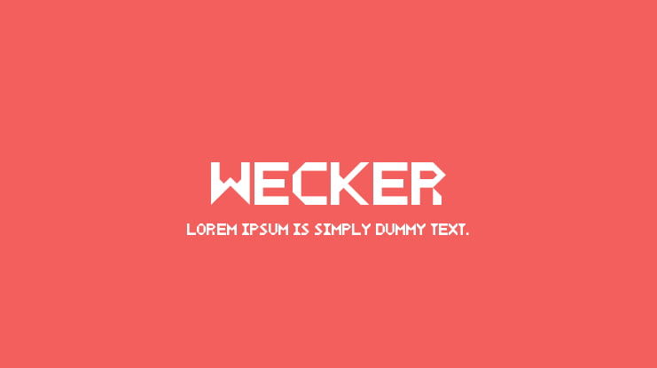 Wecker Font