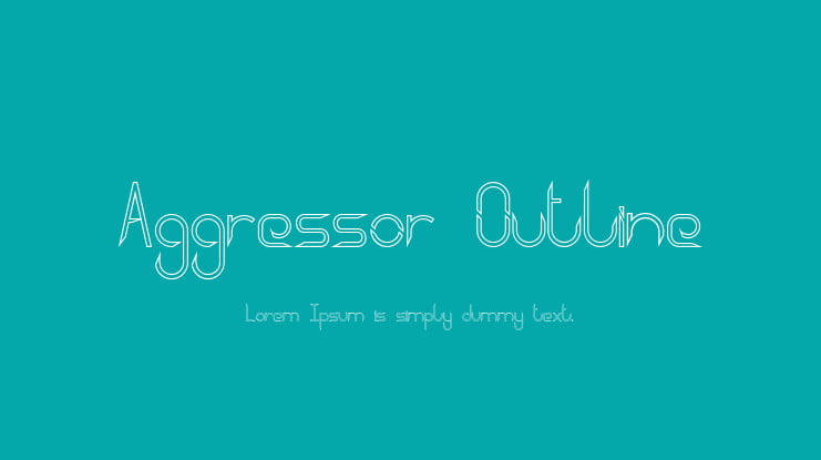 Aggressor Outline Font Family