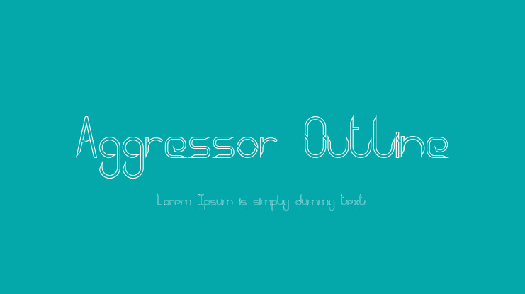 Aggressor Outline Font Family