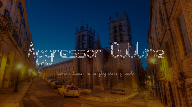 Aggressor Outline Font Family