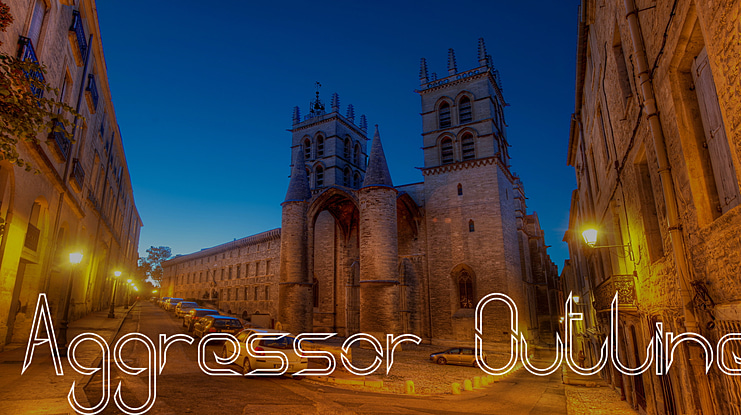 Aggressor Outline Font Family