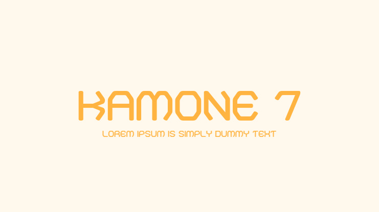 Kamone 7 Font