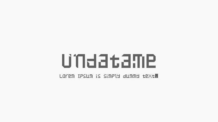 Undatame Font Family
