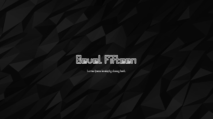 Bevel Fifteen Font