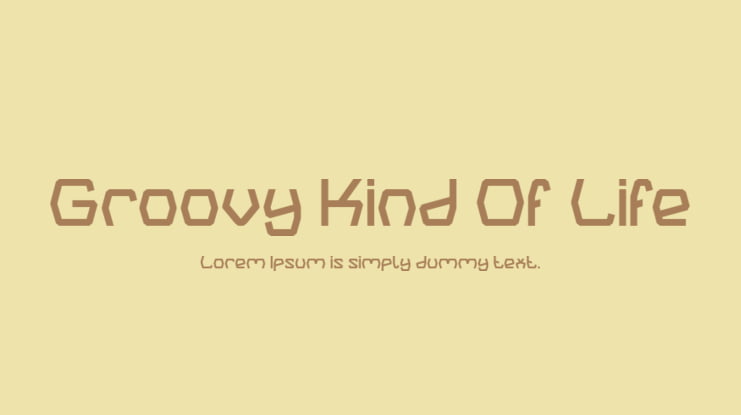 Groovy Kind Of Life Font Family