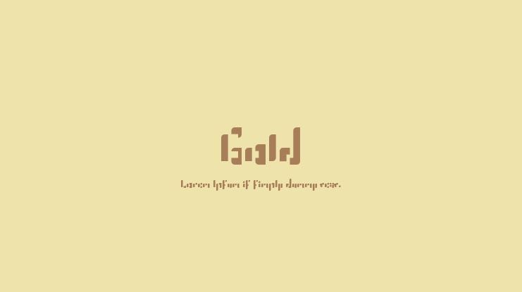 Gold Font