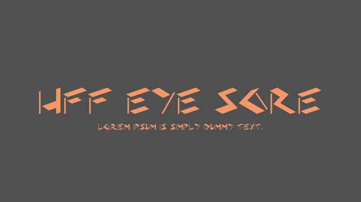 HFF Eye Sore Font