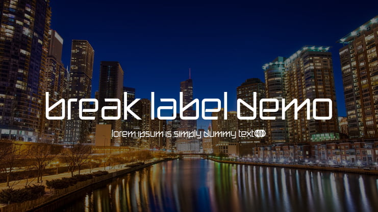 break label DEMO Font