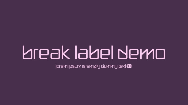 break label DEMO Font