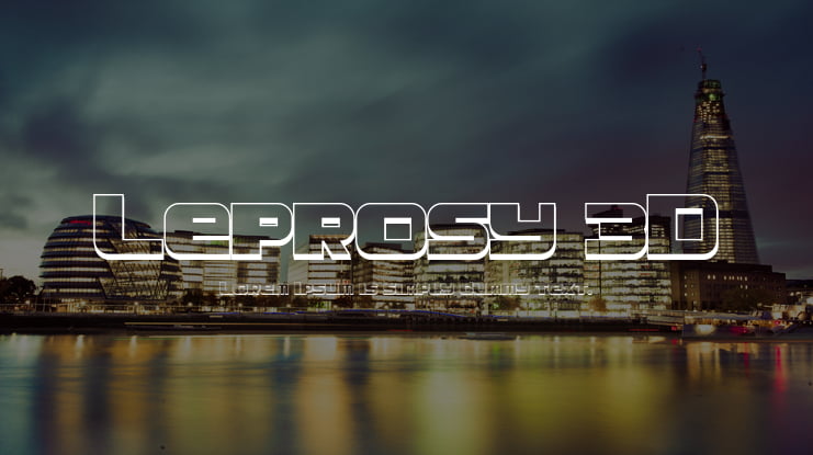 Leprosy 3D Font Family