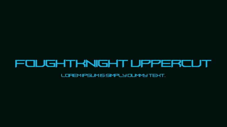 FoughtKnight UpperCut Font
