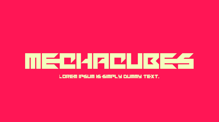 Mechacubes Font Family