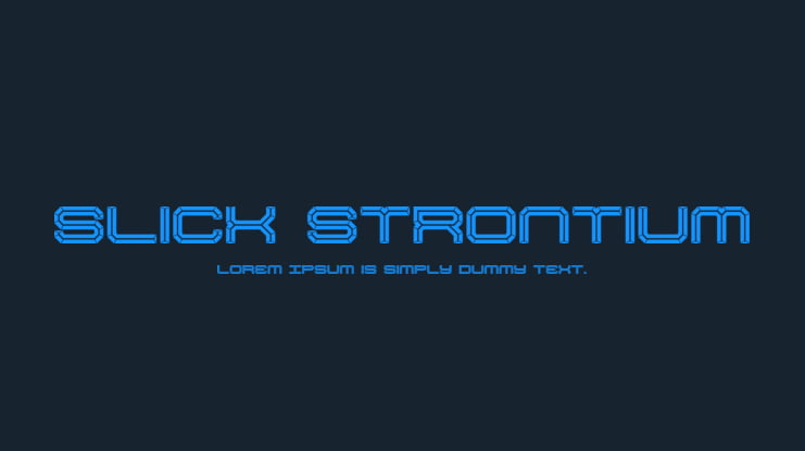 Slick Strontium Font