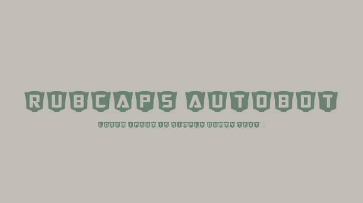 RubCaps Autobot Font Family