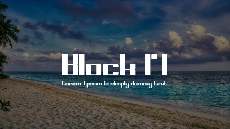 Block 17 Font