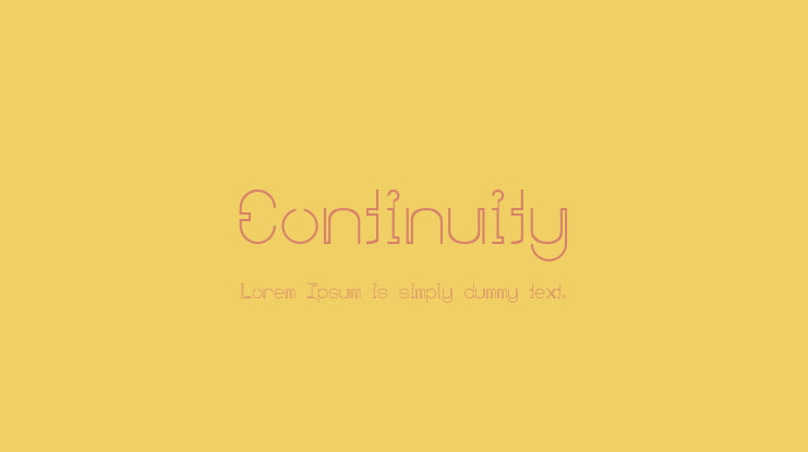 Continuity Font