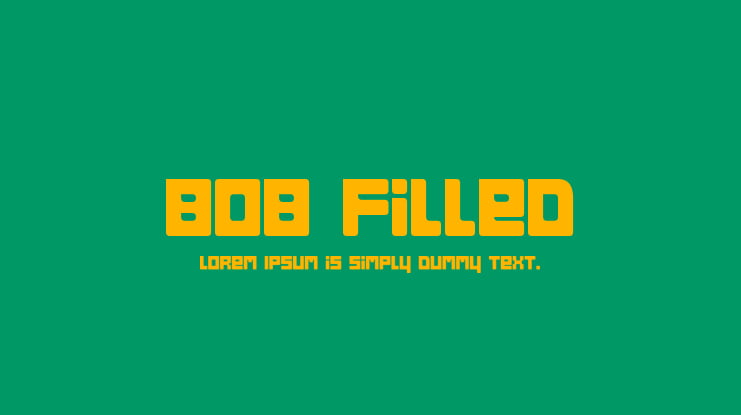 Bob Filled Font