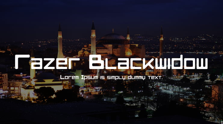 Razer Blackwidow Font