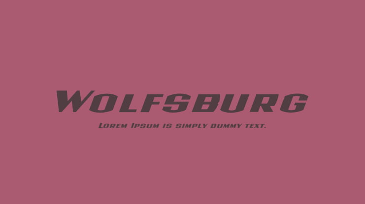 Wolfsburg Font