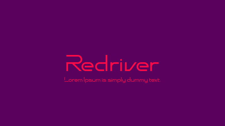 Redriver Font