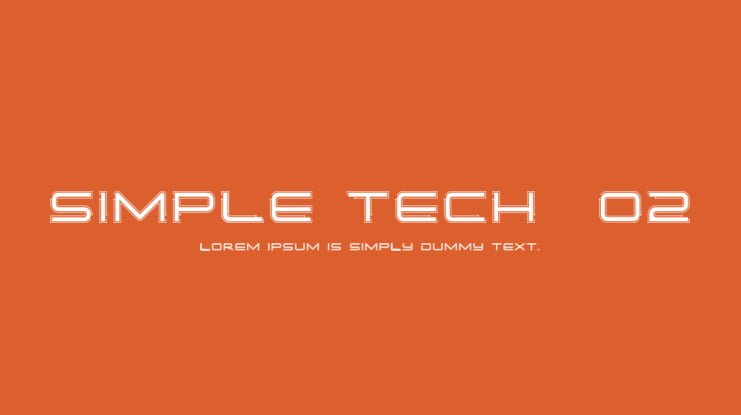 Simple Tech  02 Font