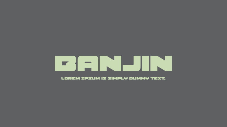 Banjin Font Family