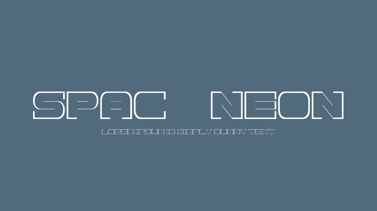 Spac3 neon Font
