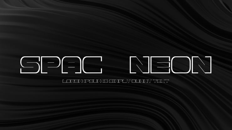 Spac3 neon Font