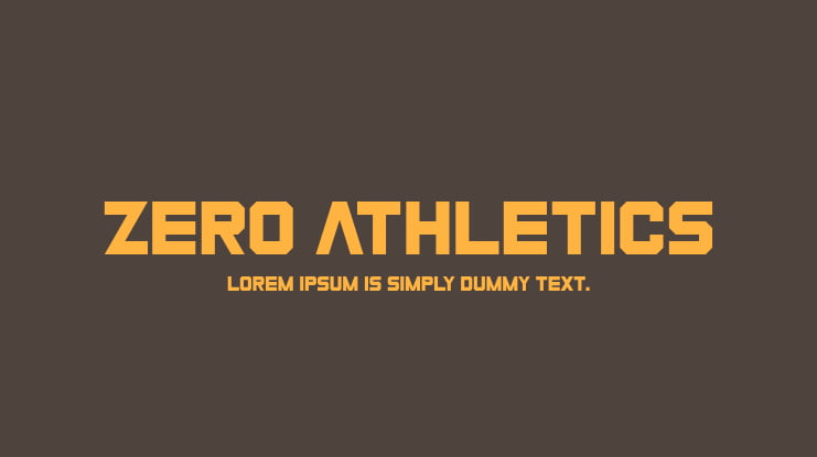Zero Athletics Font
