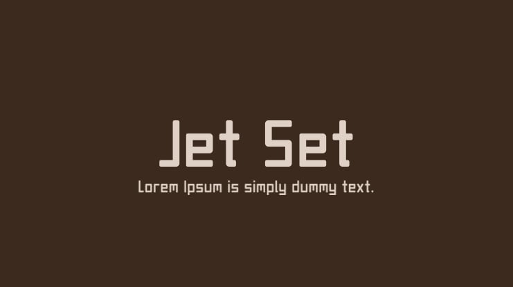 Jet Set Font Family