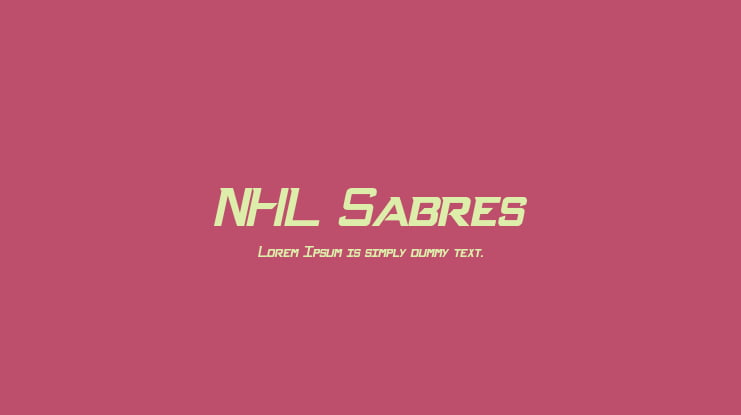 NHL Sabres Font