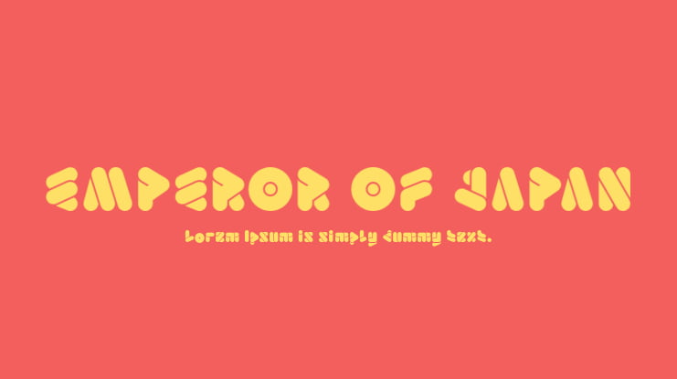 EMPEROR OF JAPAN Font Family
