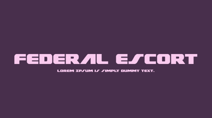 Federal Escort Font Family
