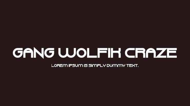 Gang Wolfik Craze Font