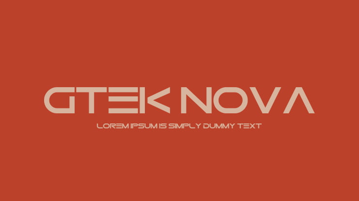 Gtek Nova Font