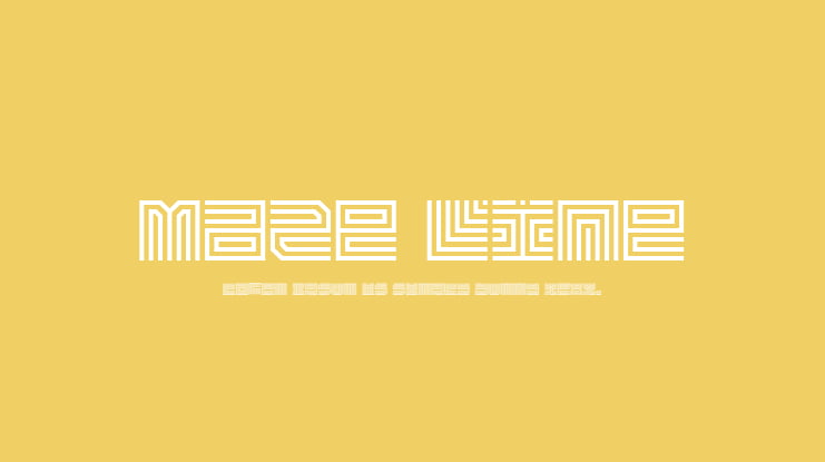 Maze Line Font
