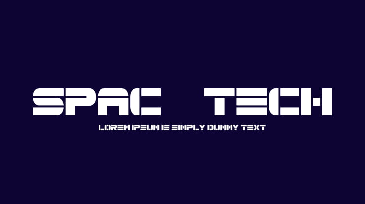 Spac3 tech Font
