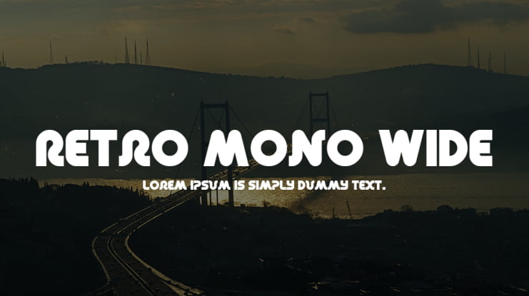 Retro Mono Wide Font Family