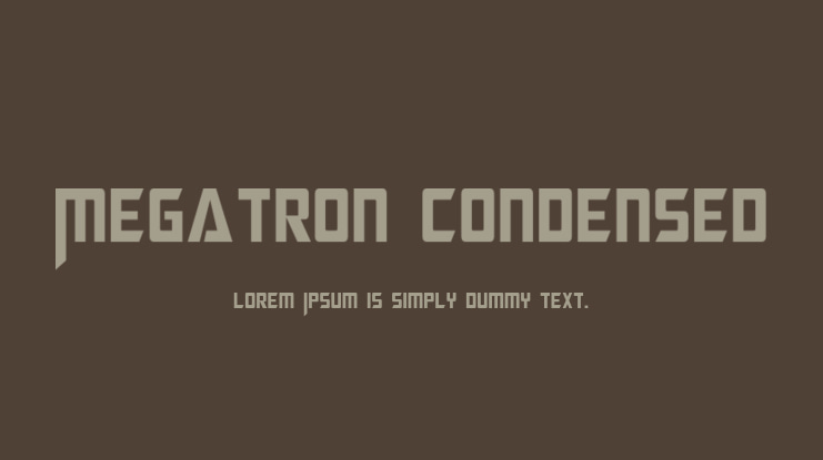 Megatron Condensed Font Family