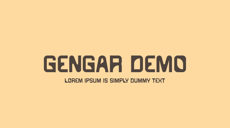 Gengar Demo Font