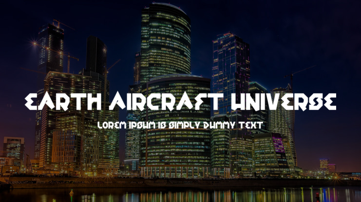 earth aircraft universe Font