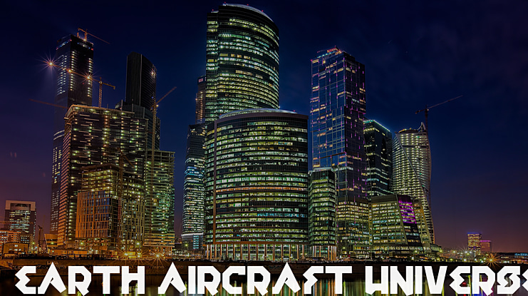 earth aircraft universe Font