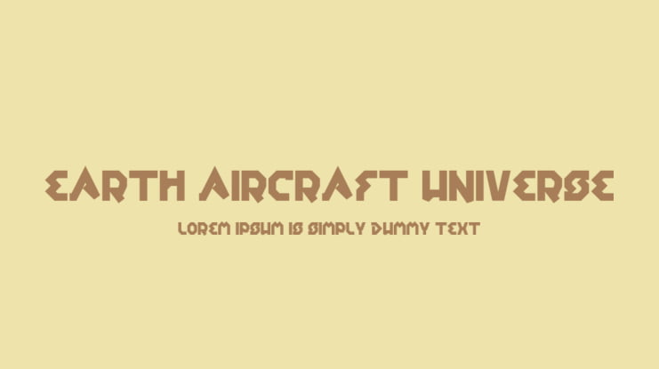 earth aircraft universe Font
